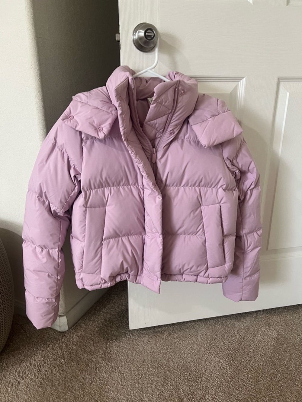 NWOT Lululemon Wunder Puff Cropped Jacket- Pink Peony